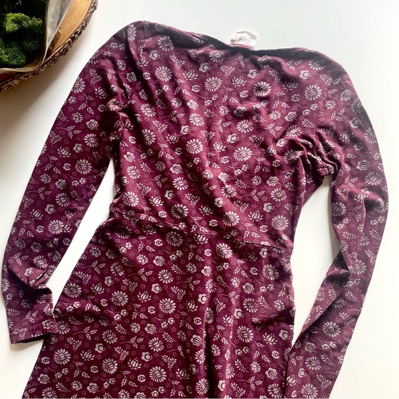 Mata Traders Fair Trade Organic Long Sleeve Wrap Dress | Size Small - Picture 5 of 10